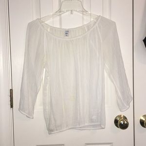 Sheer white blouse